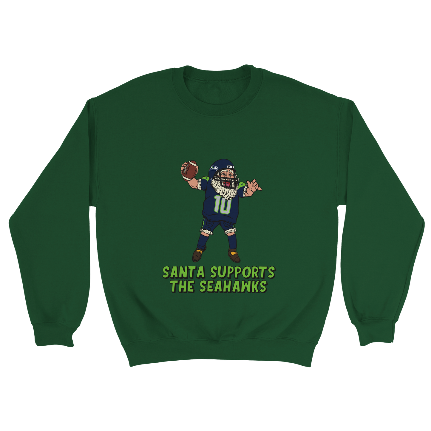 Seattle Seahawks Unisex Crewneck Santa Sweatshirt