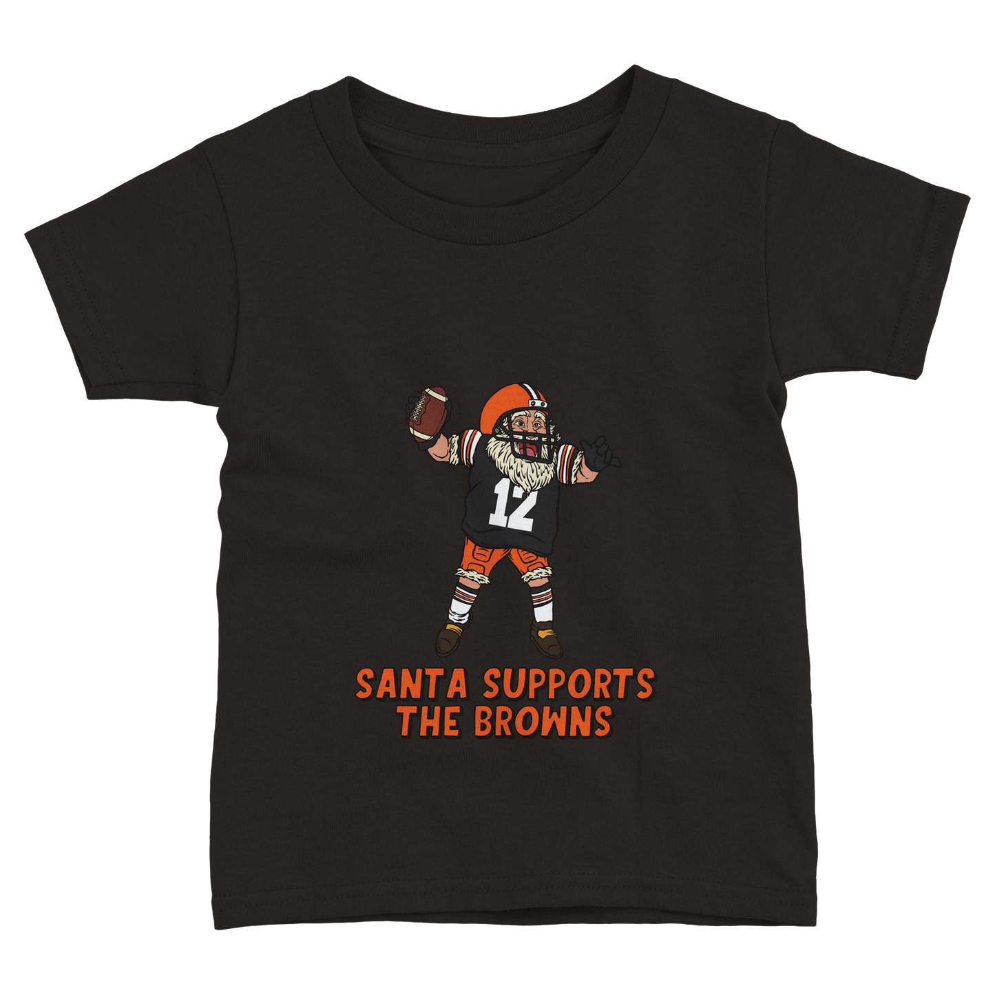 Cleveland Browns Toddler Fine Jersey Santa T-Shirt