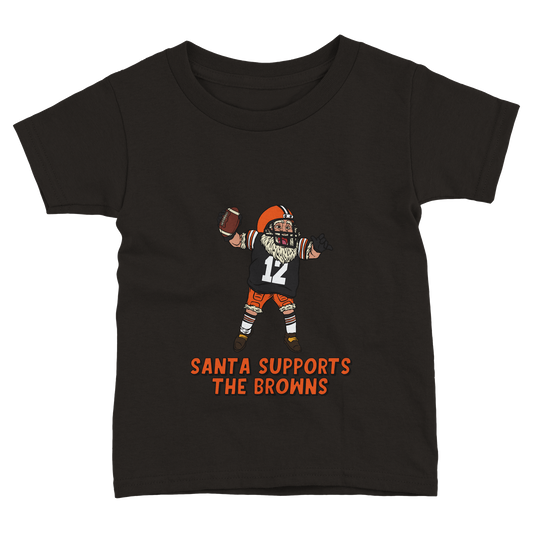 Cleveland Browns Toddler Fine Jersey Santa T-Shirt