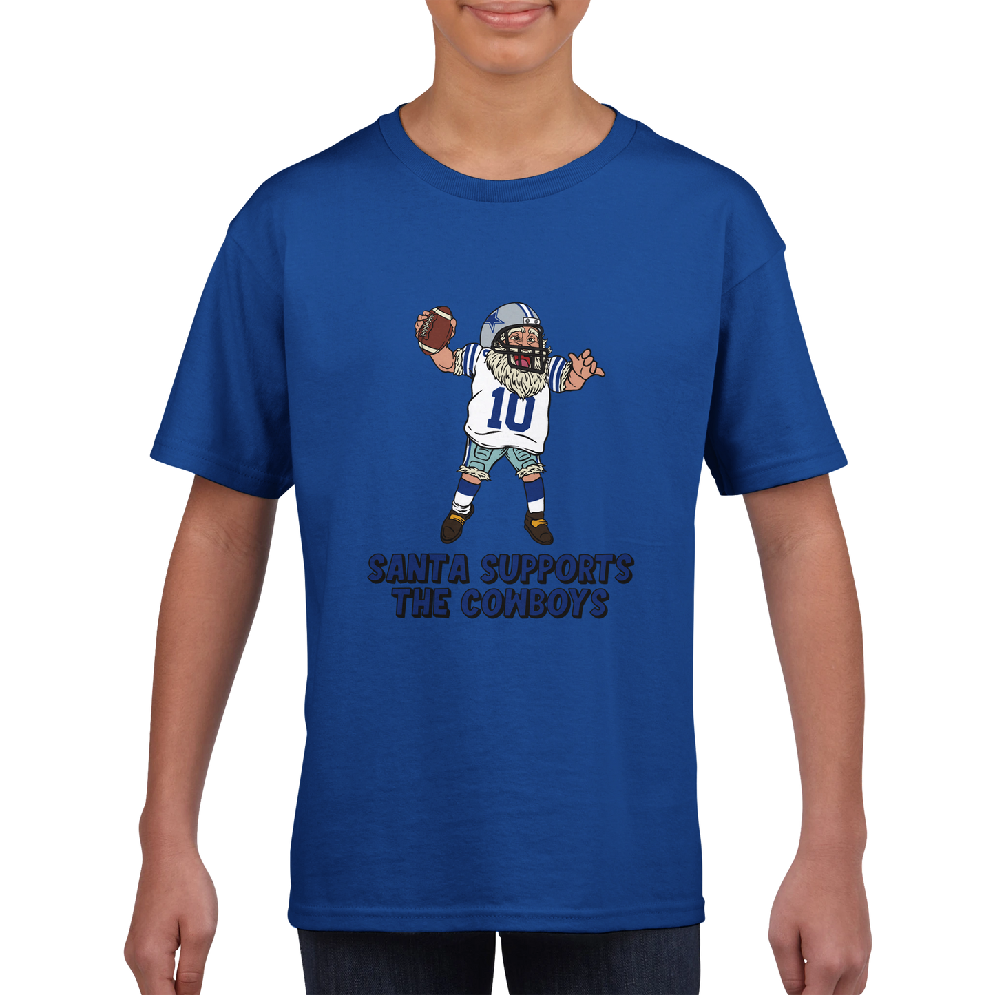 Dallas Cowboys Kids Crewneck Santa T-shirt