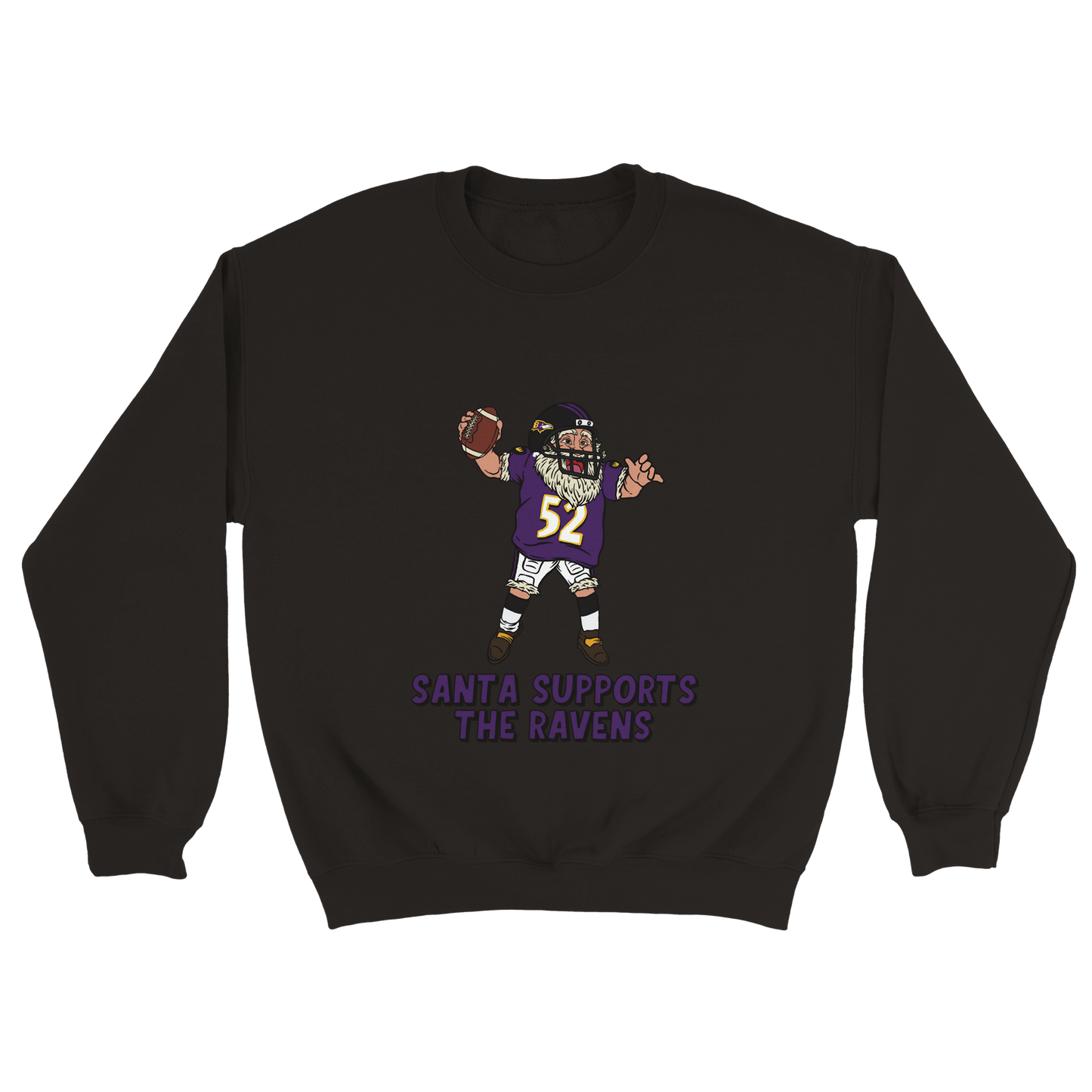 Baltimore Ravens Unisex Crewneck Santa Sweatshirt