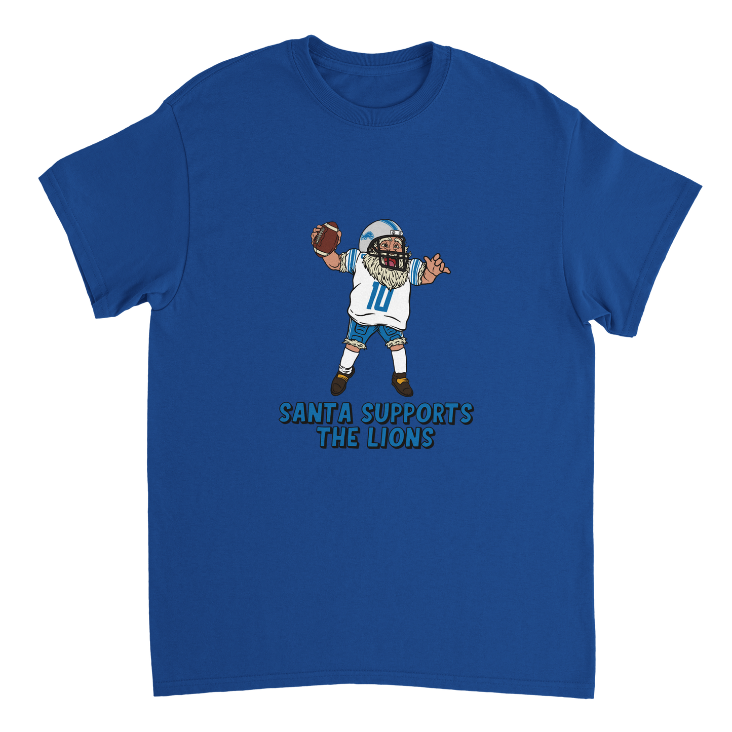 Detroit Lions Unisex Crewneck Santa T-shirt