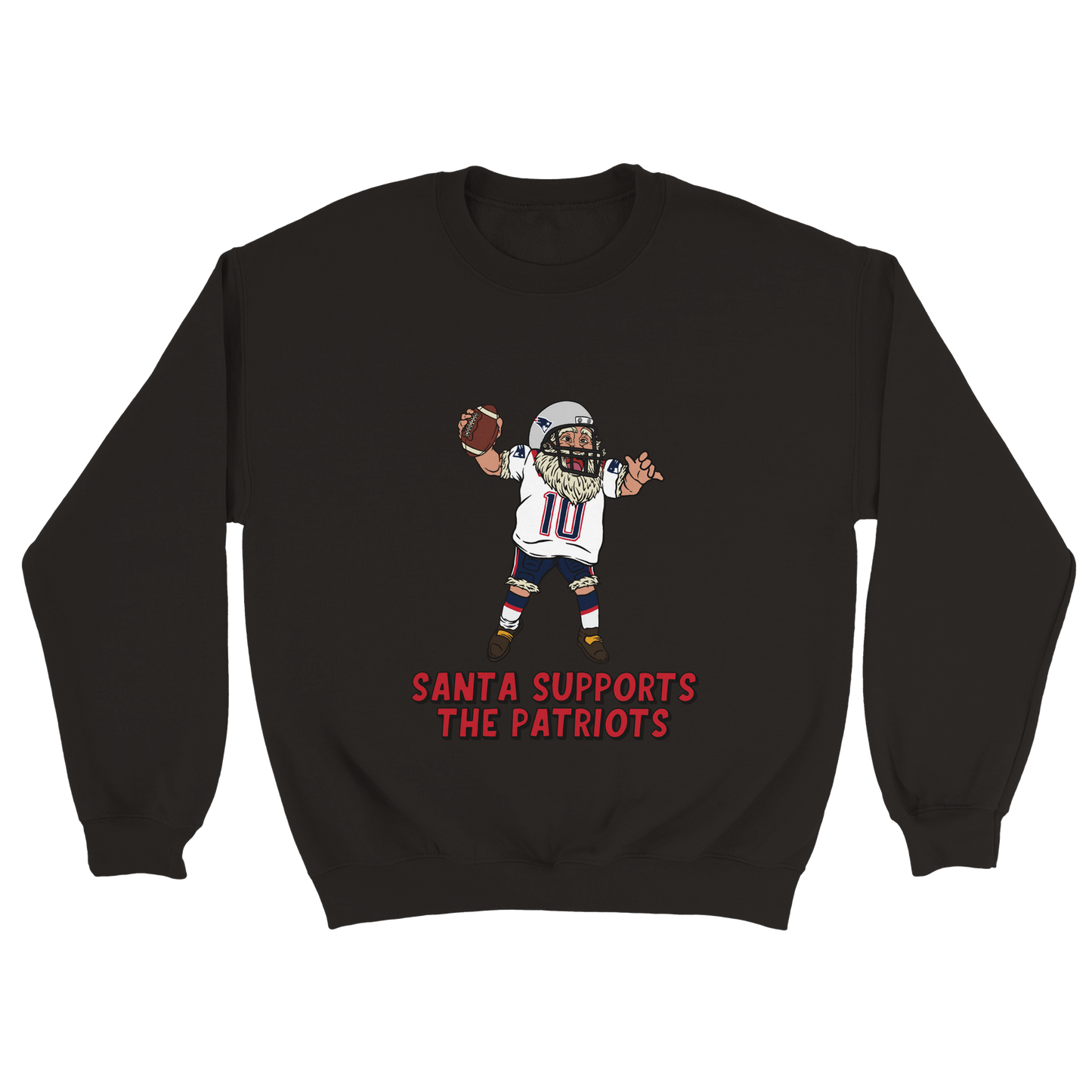 New England Patriots Unisex Crewneck Santa Sweatshirt