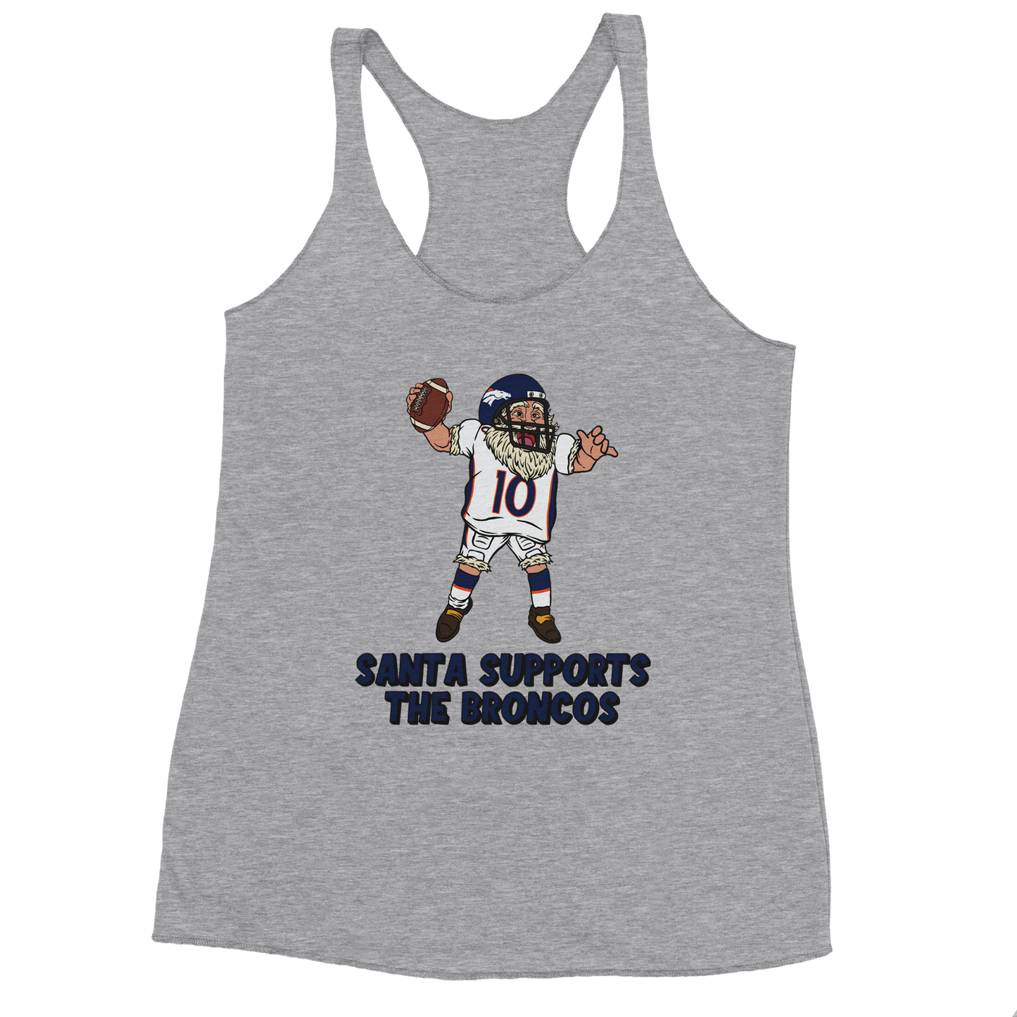 Denver Broncos Women's Racerback Santa Tank Top