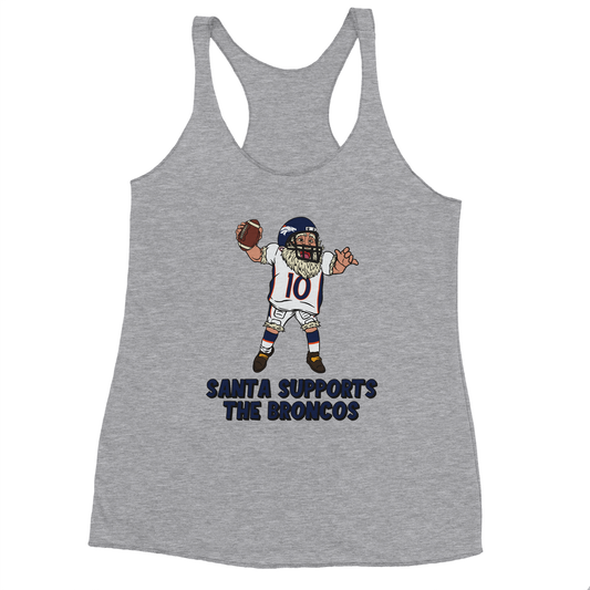 Denver Broncos Women's Racerback Santa Tank Top