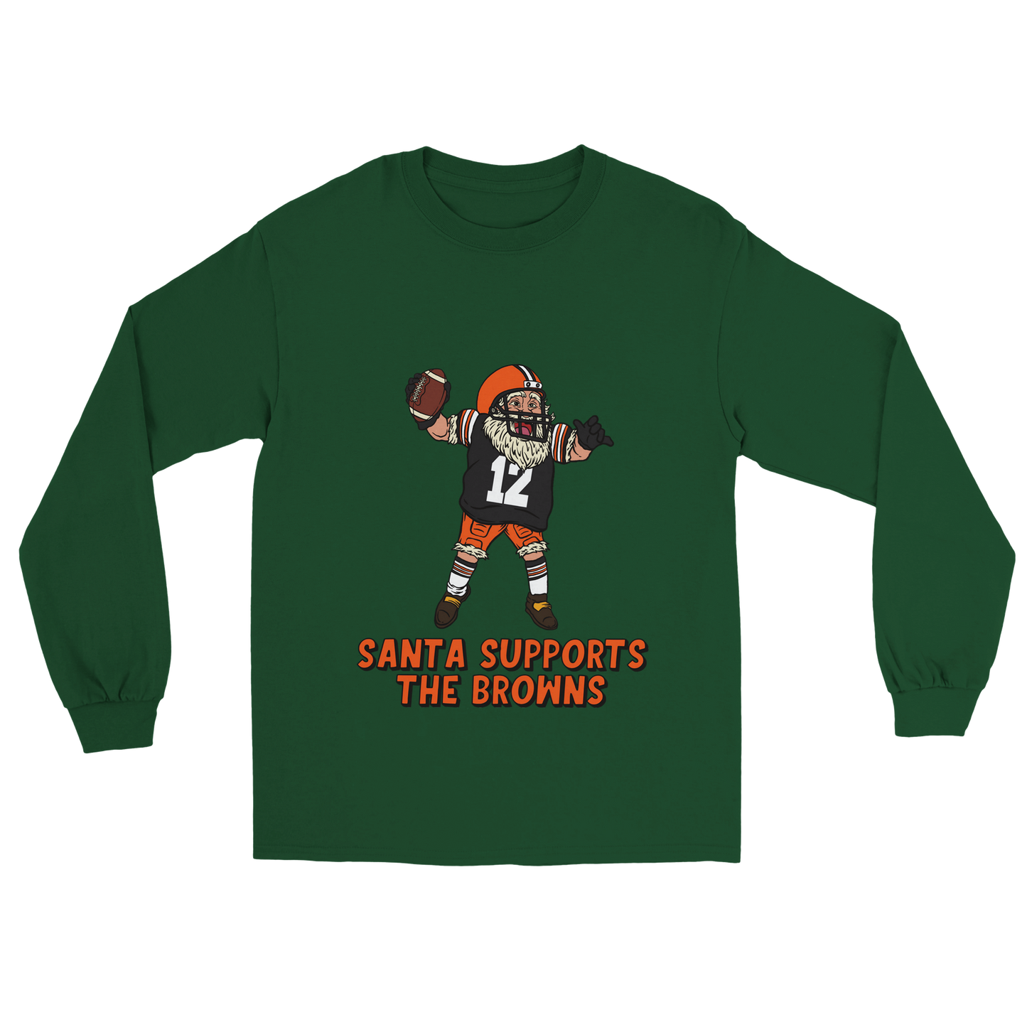 Cleveland Browns Unisex Longsleeve Santa T-shirt