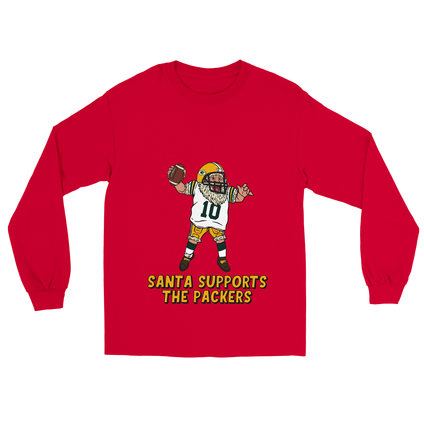 Green Bay Packers Unisex Longsleeve Santa T-shirt