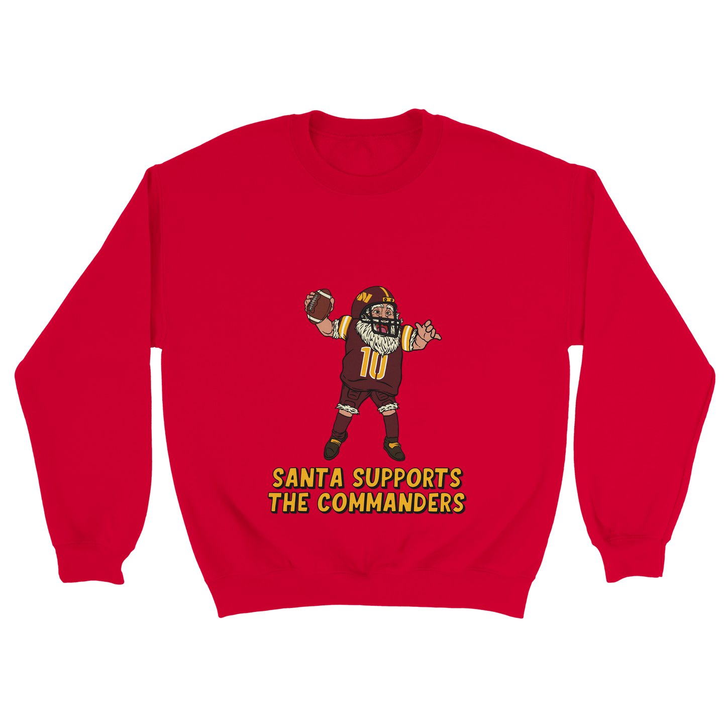 Washington Commanders Unisex Crewneck Santa Sweatshirt