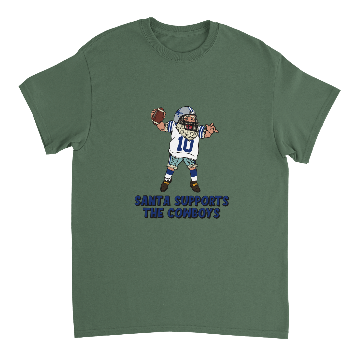 Dallas Cowboys Unisex Crewneck Santa T-shirt