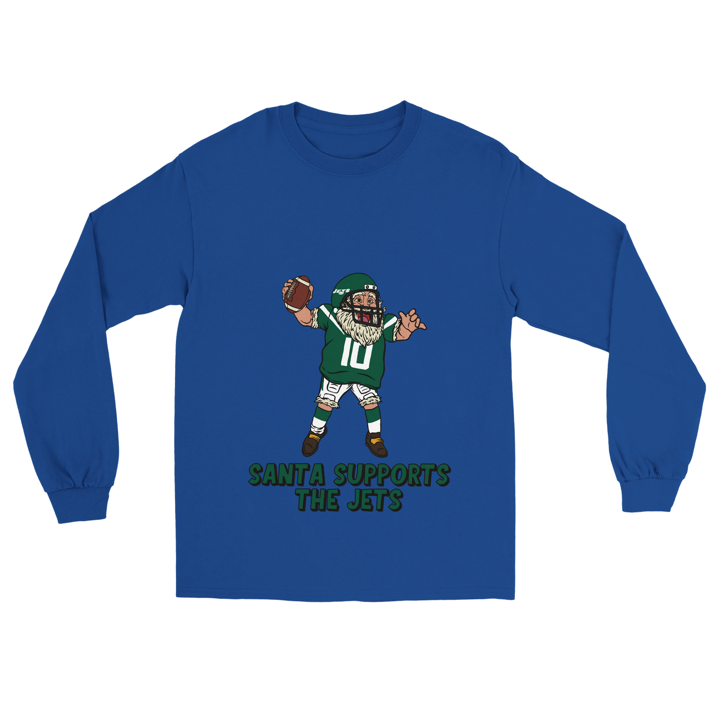 New York Jets Unisex Longsleeve Santa T-shirt