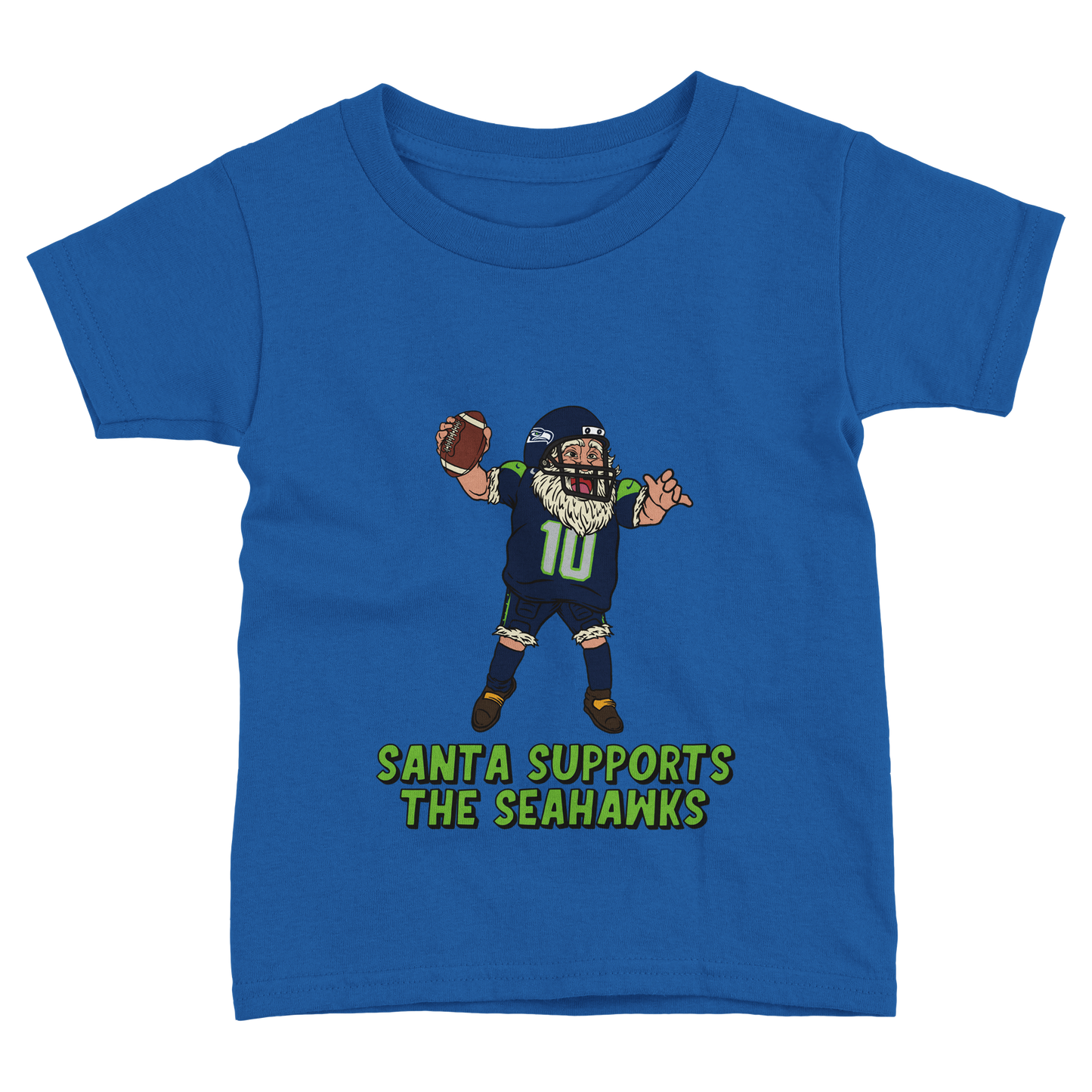 Seattle Seahawks Toddler Fine Jersey Santa T-Shirt