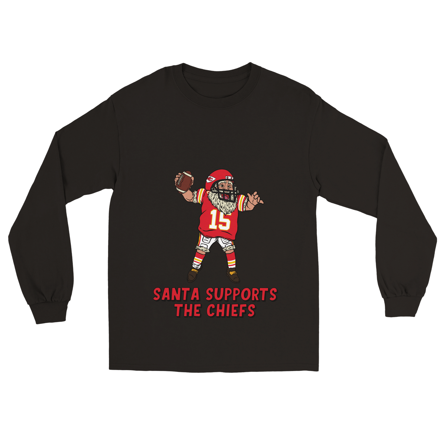 Kansas City Chiefs Unisex Longsleeve Santa T-shirt