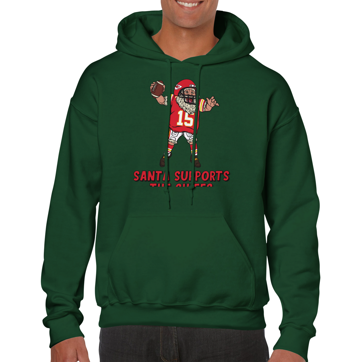 Kansas City Chiefs Unisex Pullover Santa Hoodie