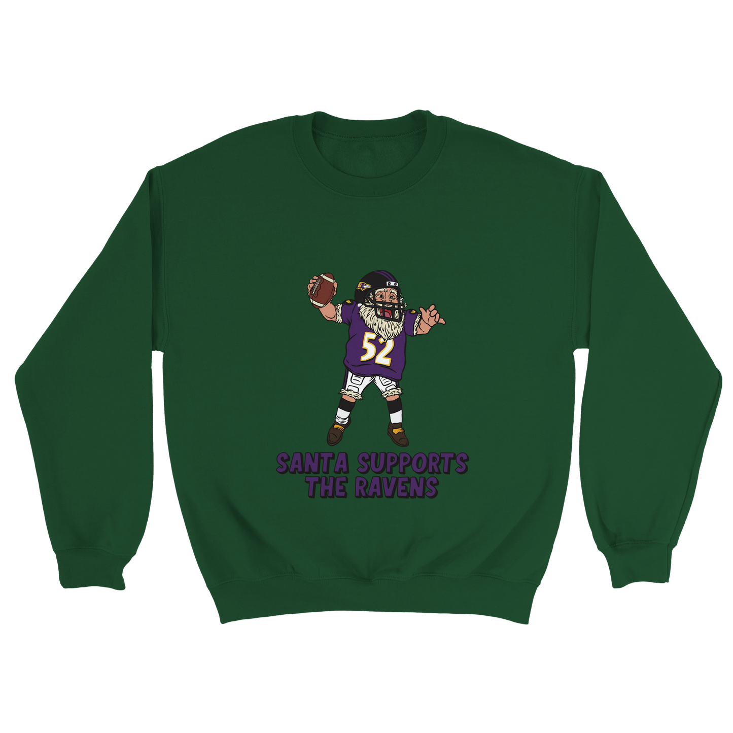 Baltimore Ravens Unisex Crewneck Santa Sweatshirt