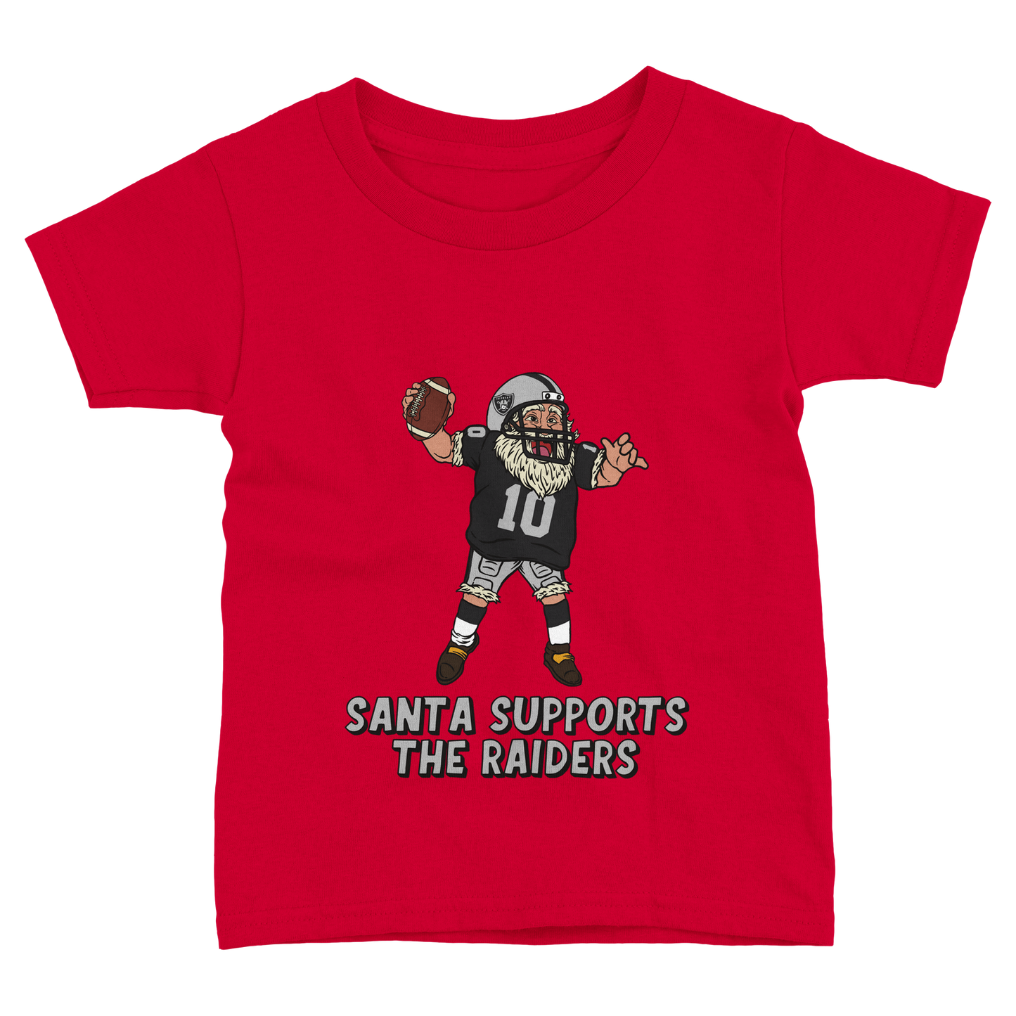 Las Vegas Raiders Toddler Fine Jersey Santa T-Shirt