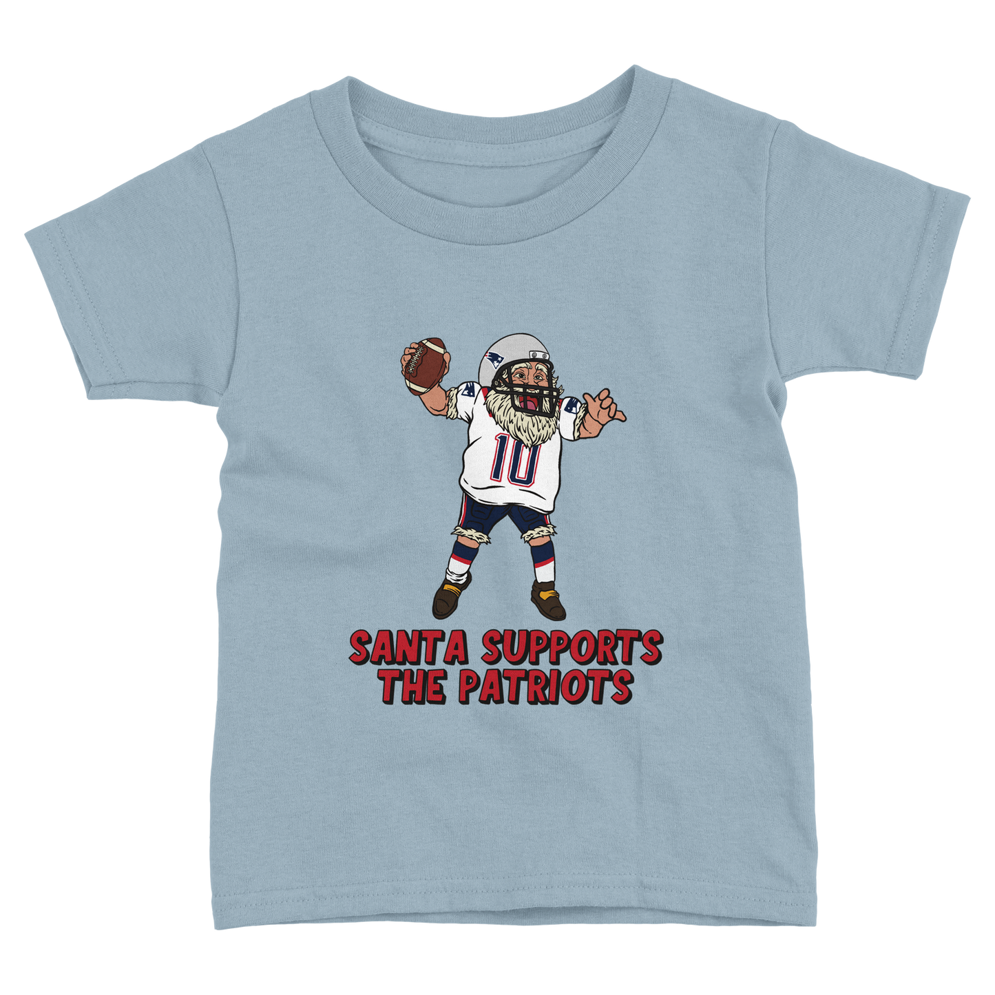 New England Patriots Toddler Fine Jersey Santa T-Shirt