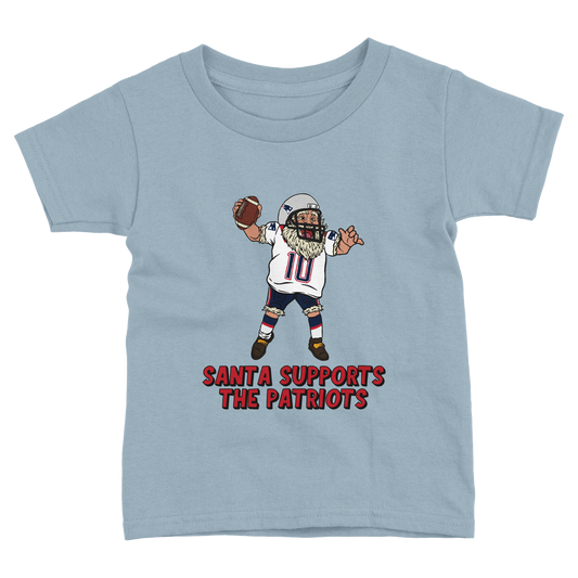 New England Patriots Toddler Fine Jersey Santa T-Shirt