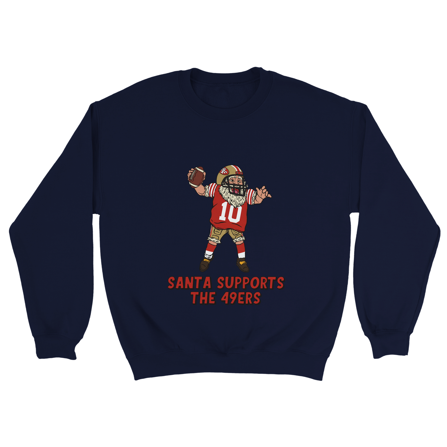 San Francisco 49ers Unisex Crewneck Santa Sweatshirt