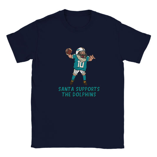 Miami Dolphins Kids Crewneck Santa T-shirt