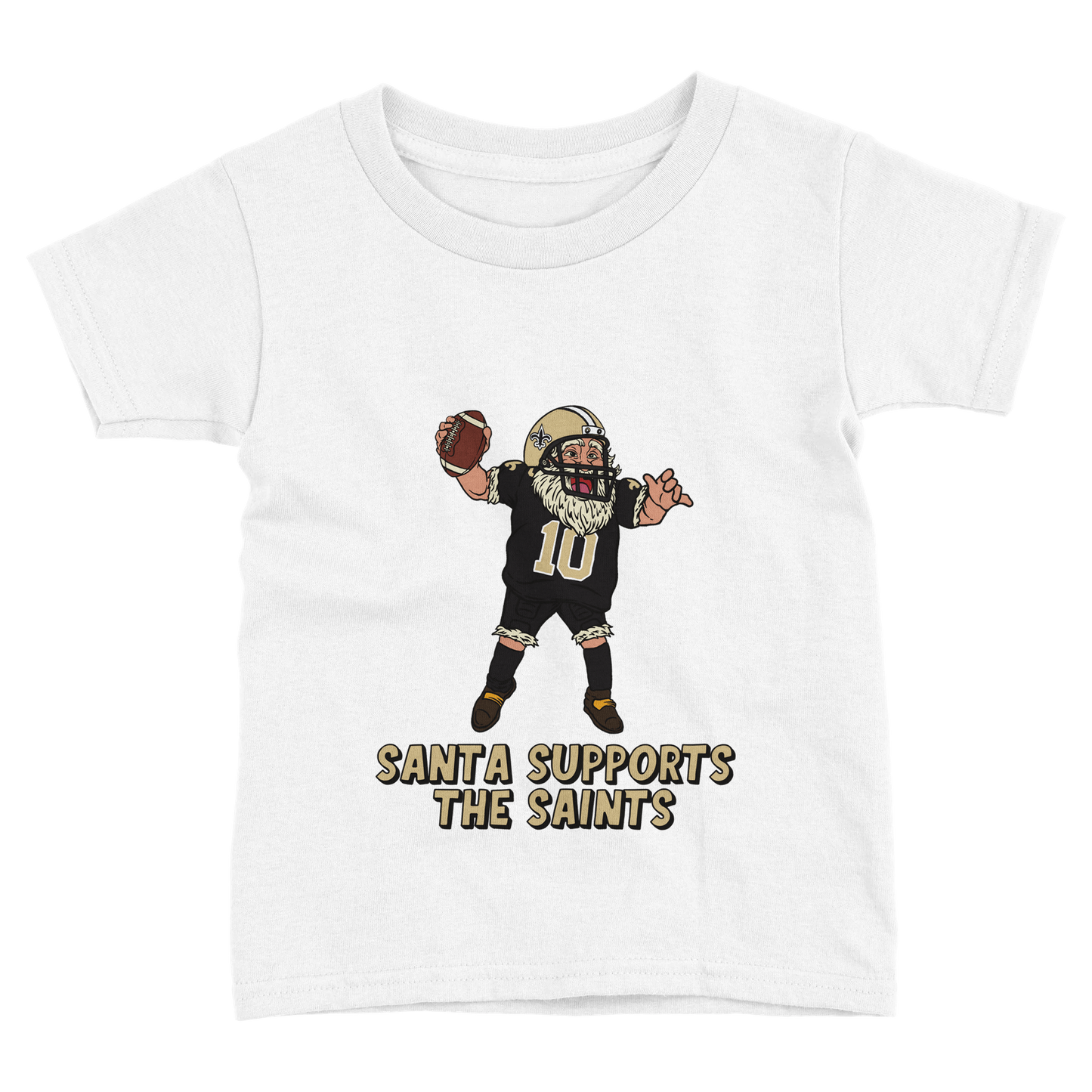 New Orleans Saints Toddler Fine Jersey Santa T-Shirt