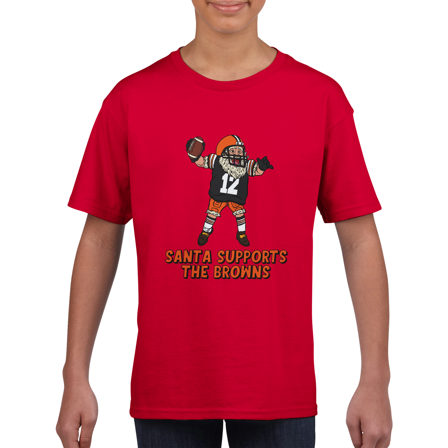 Cleveland Browns Kids Crewneck Santa T-shirt