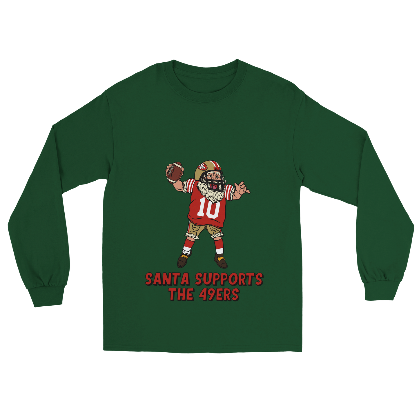 San Francisco 49ers Unisex Longsleeve Santa T-shirt