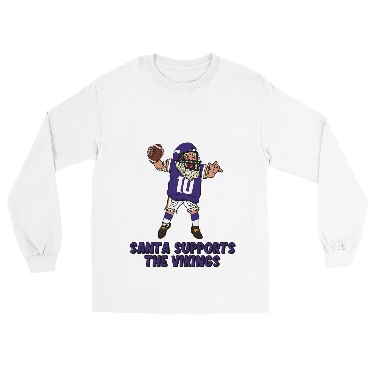 Minnesota Vikings Unisex Longsleeve Santa T-shirt