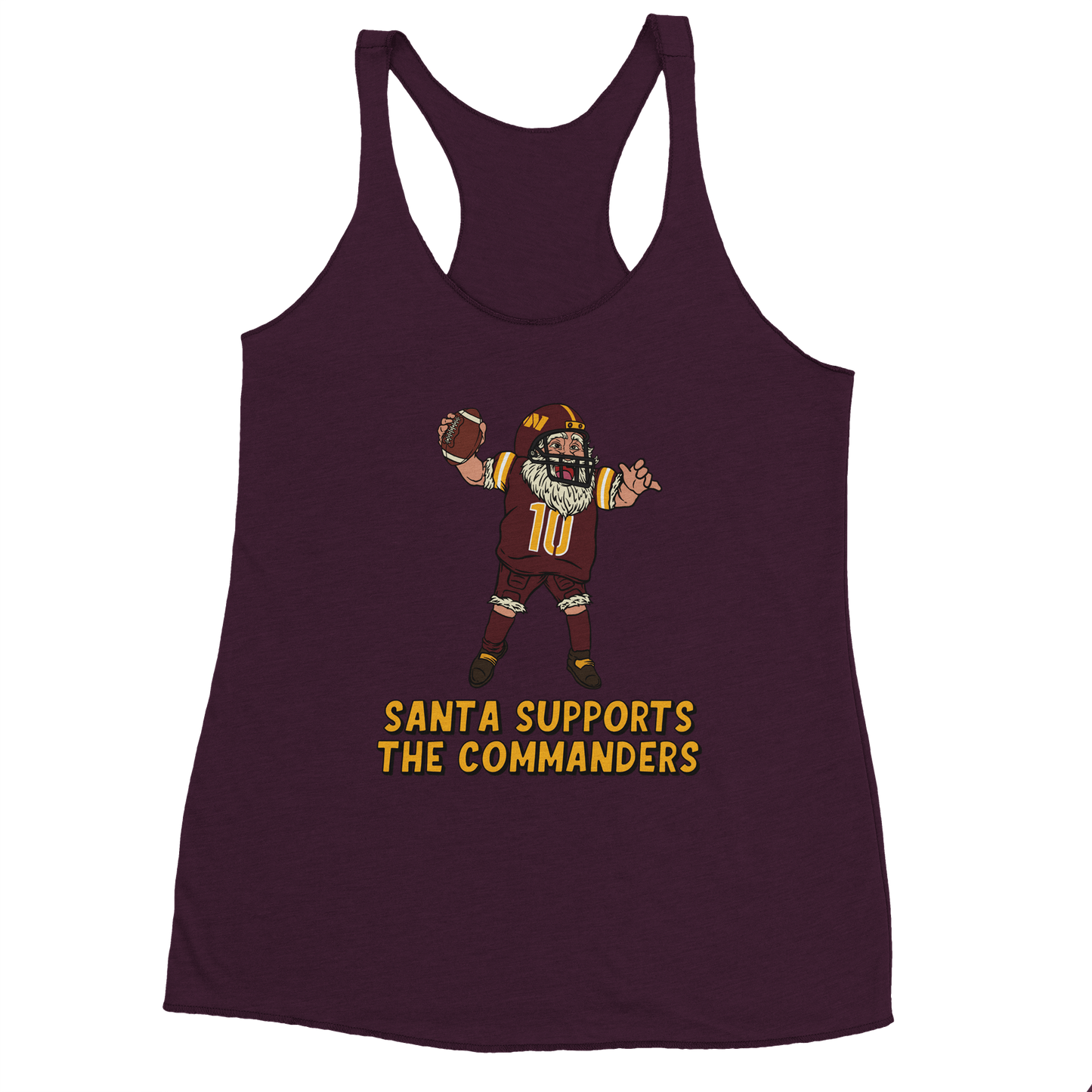 Washington Commanders Women's Racerback Santa Tank Top