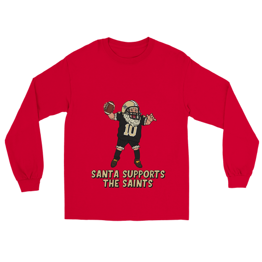 New Orleans Saints Unisex Longsleeve Santa T-shirt