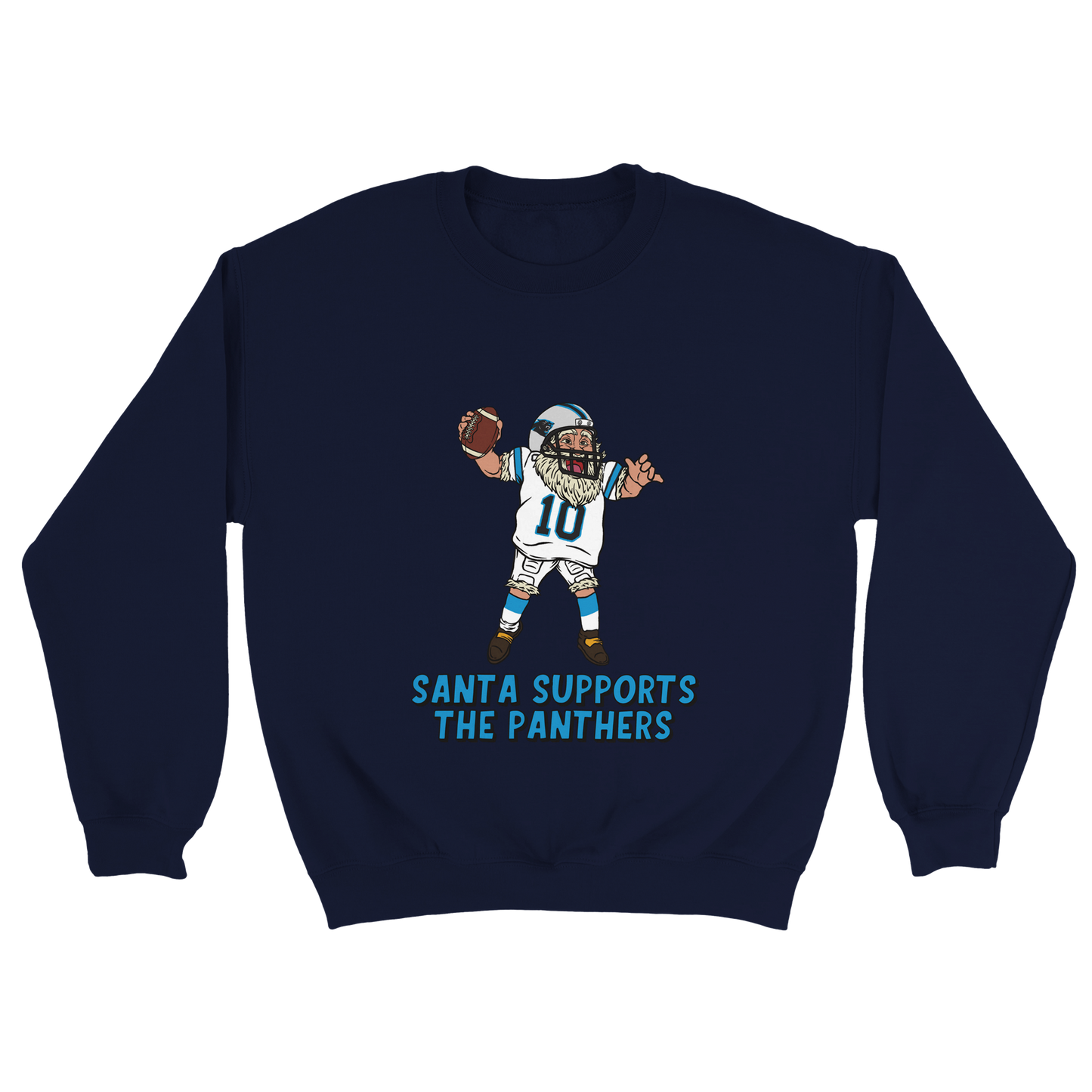 Carolina Panthers Unisex Crewneck Santa Sweatshirt