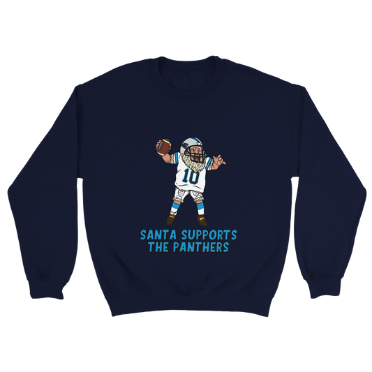 Carolina Panthers Unisex Crewneck Santa Sweatshirt