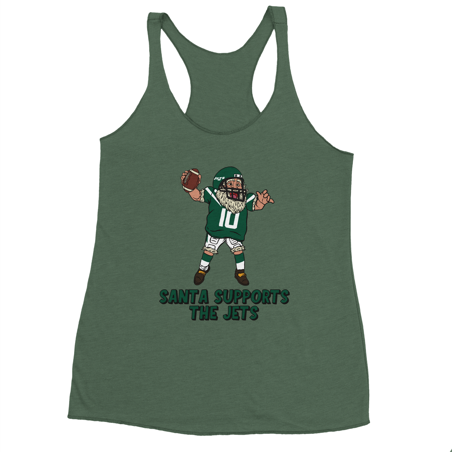 New York Jets Women's Racerback Santa Tank Top