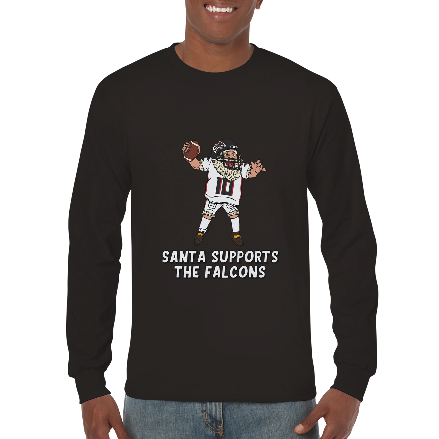 Atlanta Falcons Unisex Longsleeve Santa T-shirt