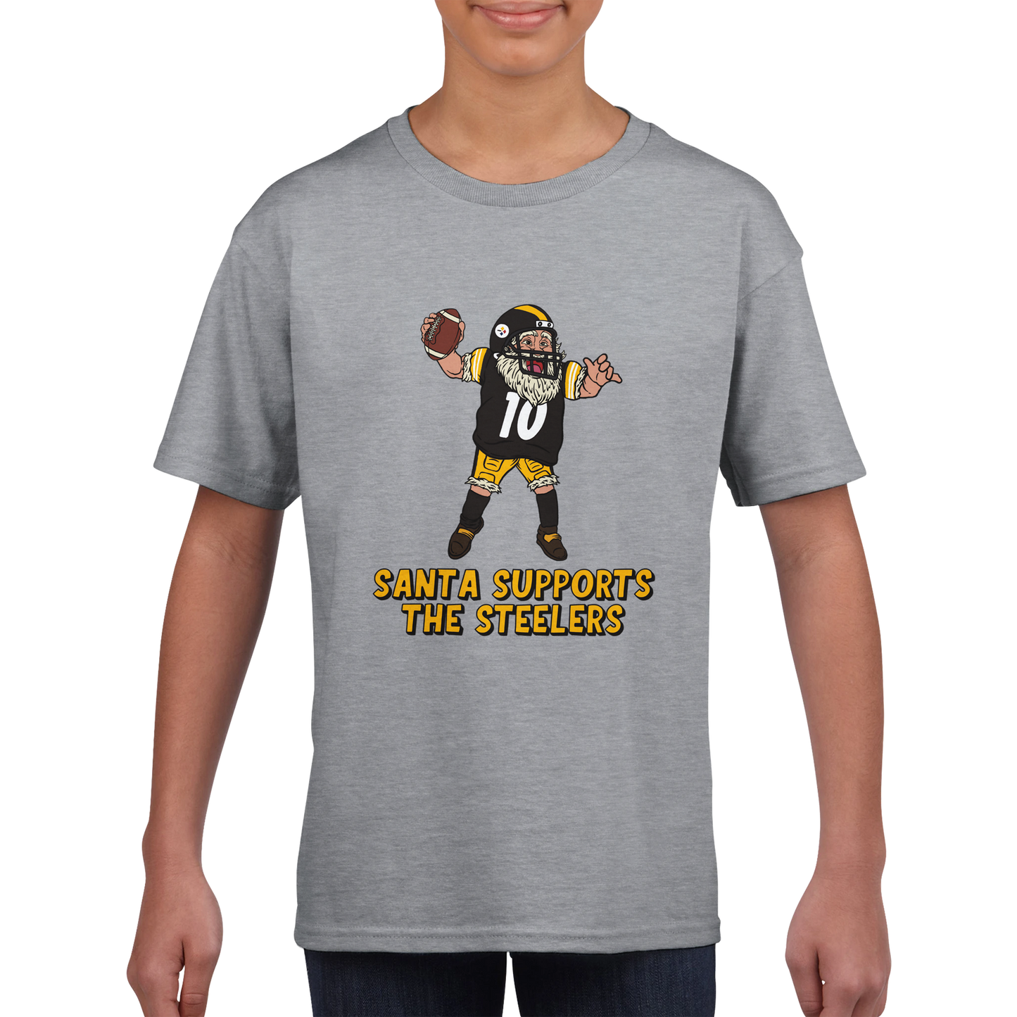 Pittsburgh Steelers Kids Crewneck Santa T-shirt