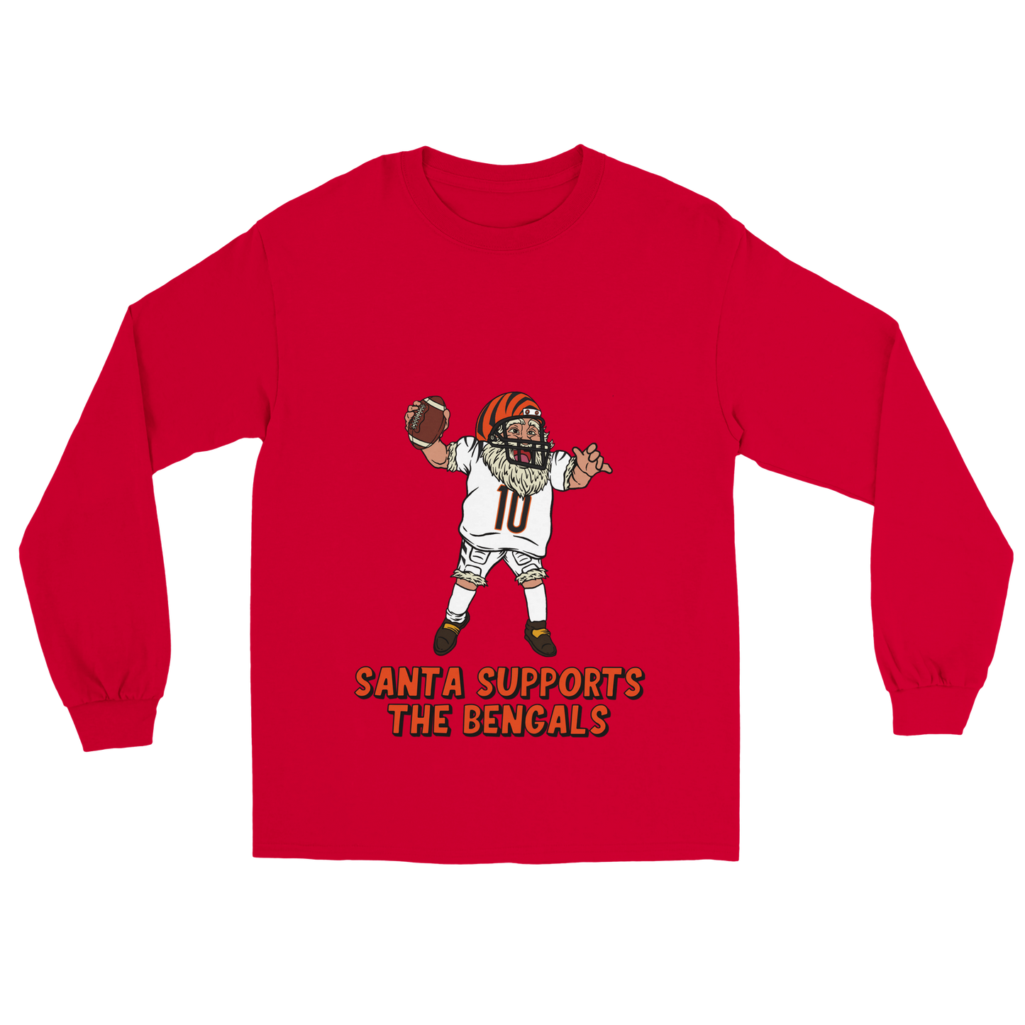 Cincinnati Bengals Unisex Longsleeve Santa T-shirt