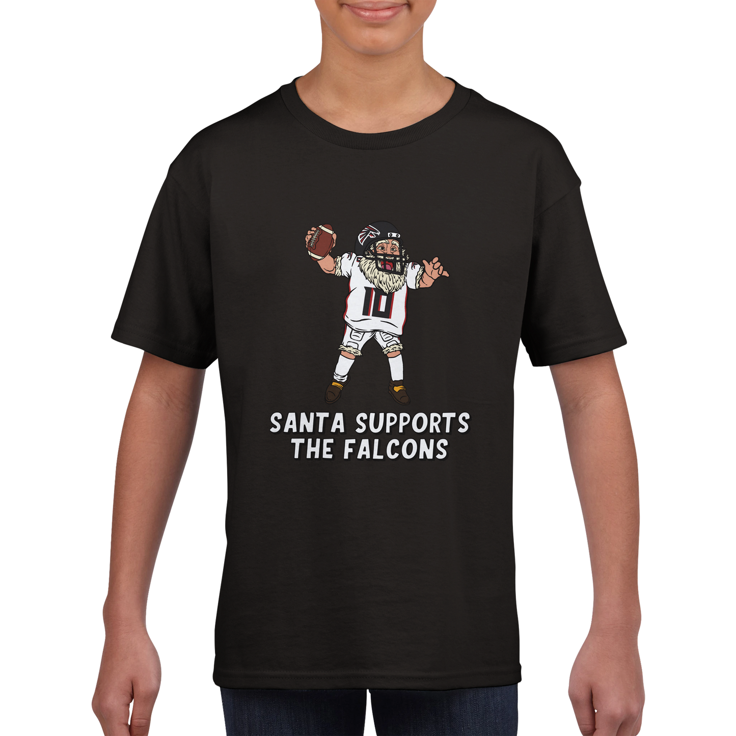 Atlanta Falcons Kids Crewneck Santa T-shirt