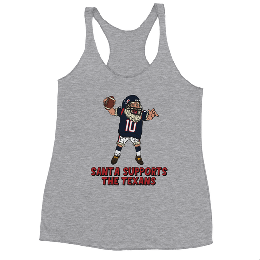 Houston Texans Women's Racerback Santa Tank Top