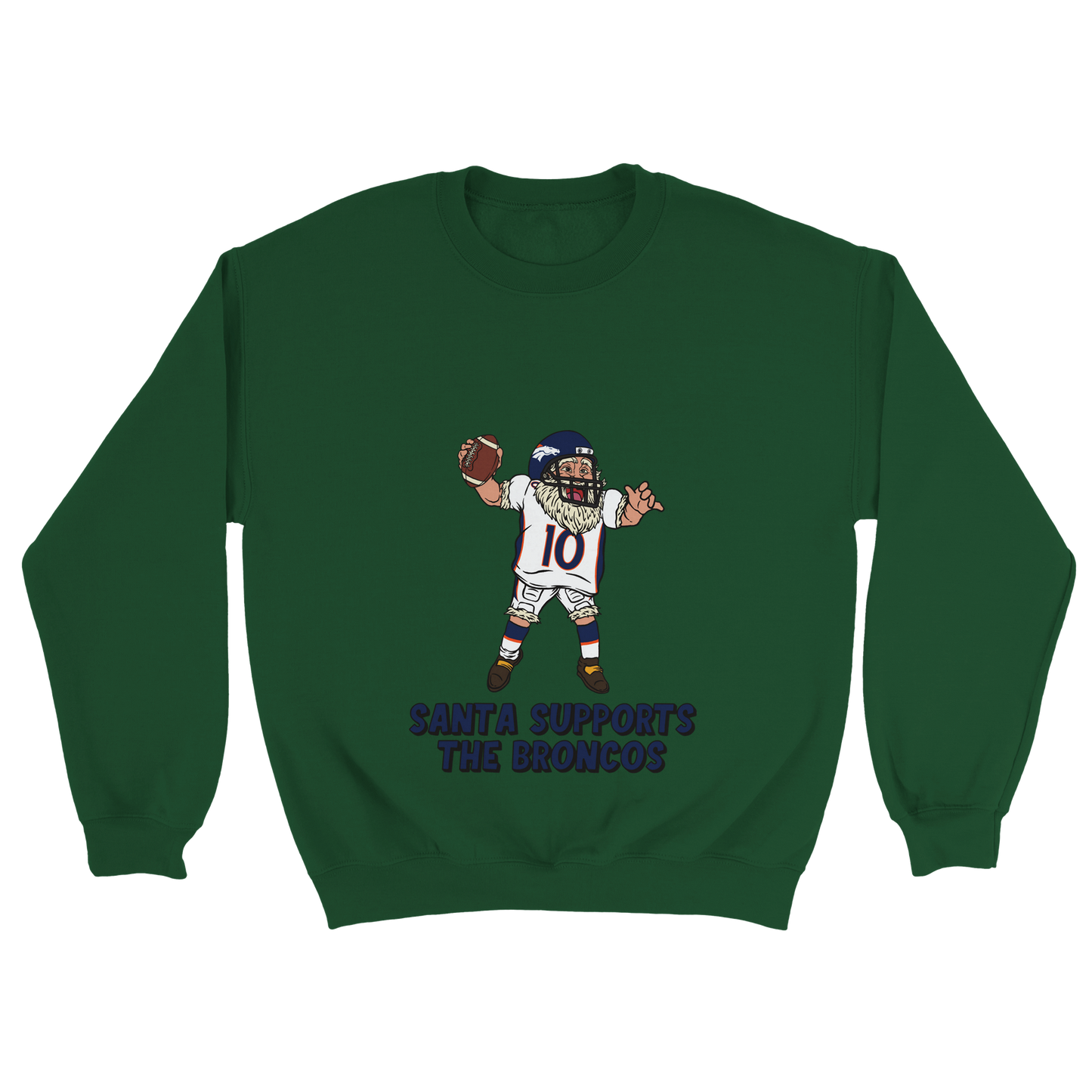 Denver Broncos Unisex Crewneck Santa Sweatshirt