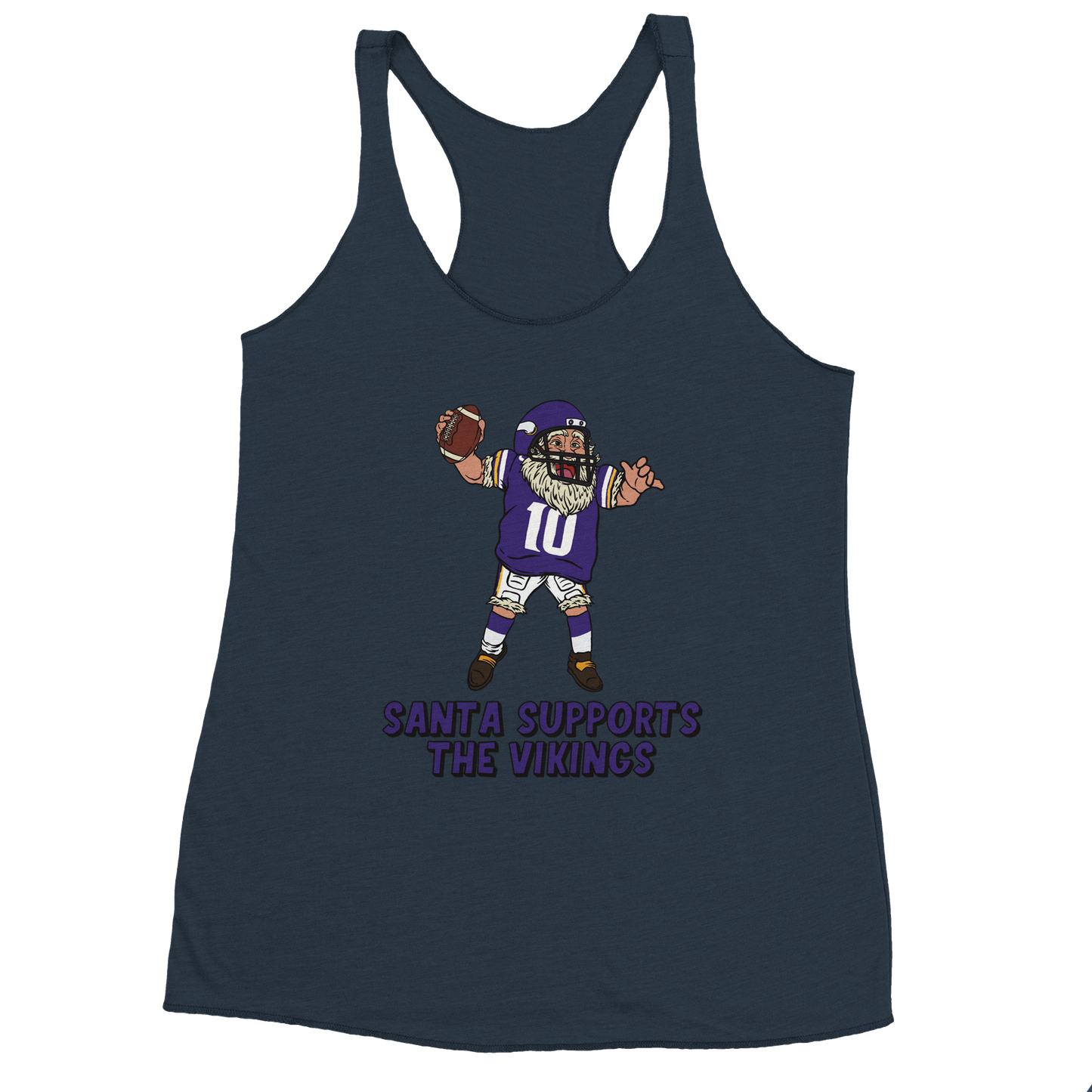 Minnesota Vikings Women's Racerback Santa Tank Top