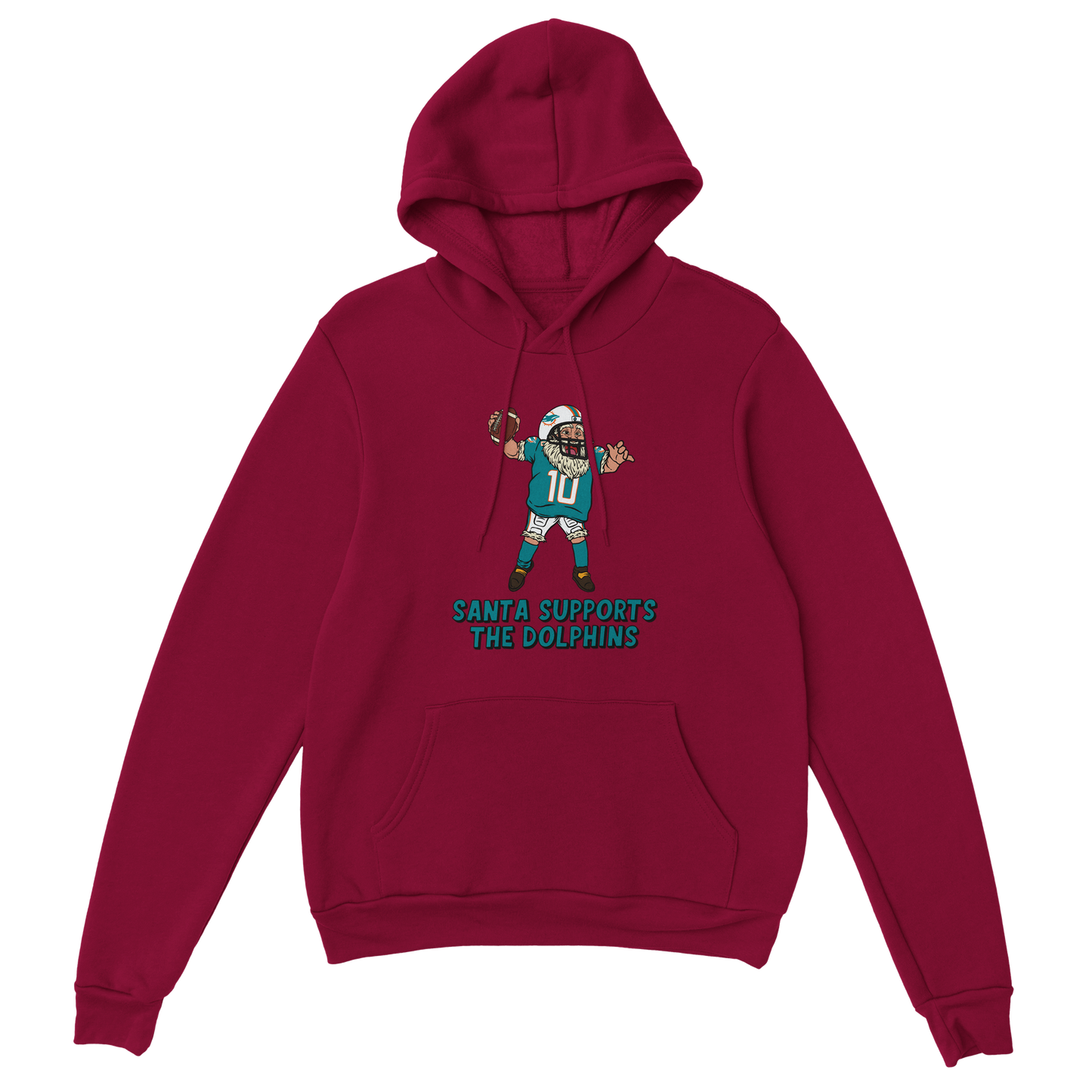 Miami Dolphins Unisex Pullover Santa Hoodie