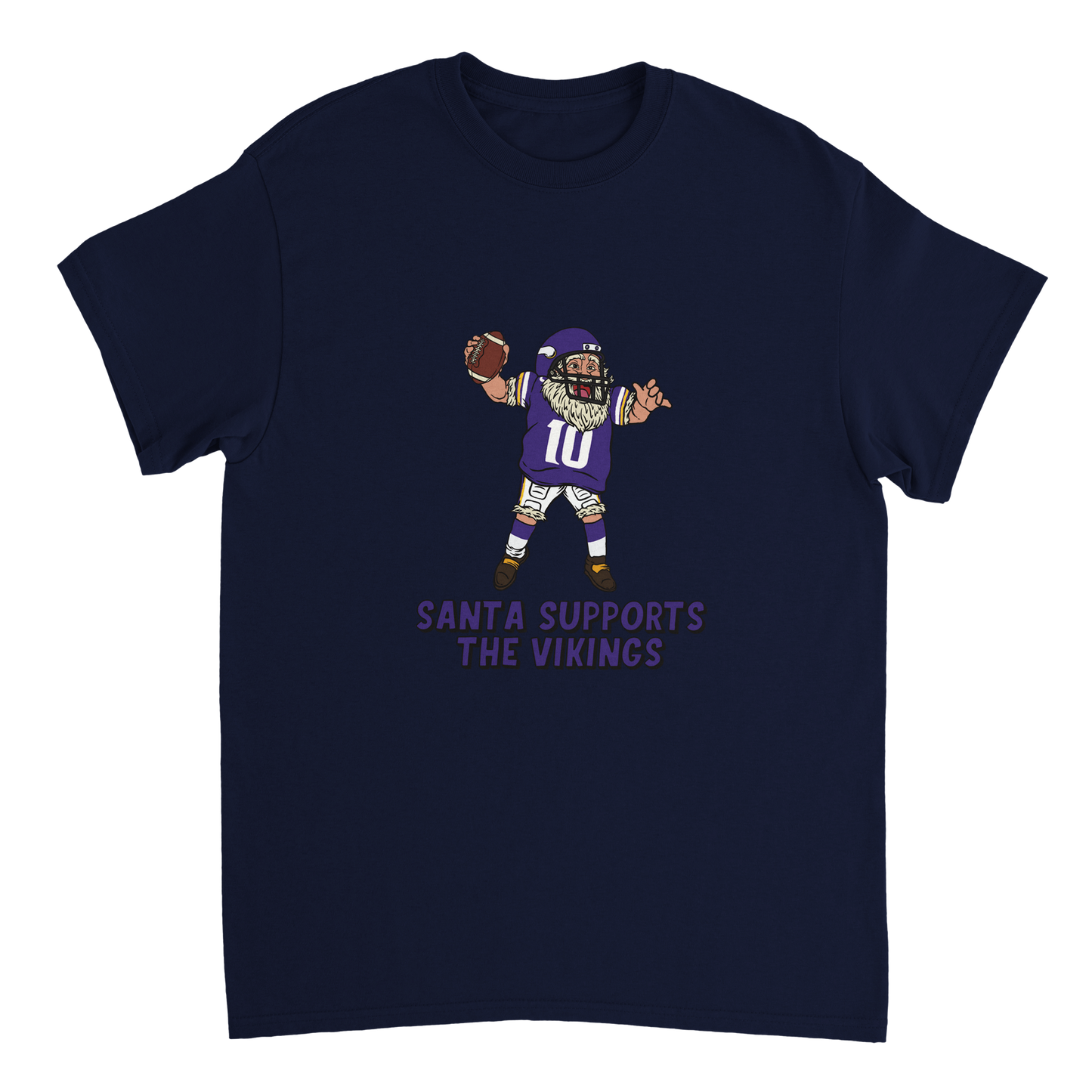 Minnesota Vikings Unisex Crewneck Santa T-shirt