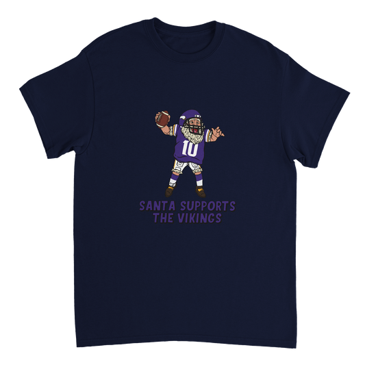 Minnesota Vikings Unisex Crewneck Santa T-shirt