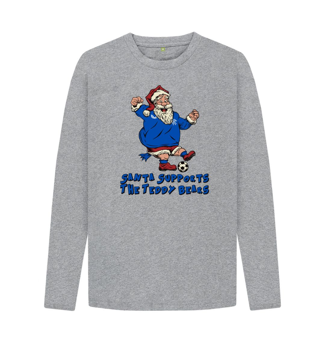 Athletic Grey Rangers FC Men's Long Sleeve Santa T-shirt