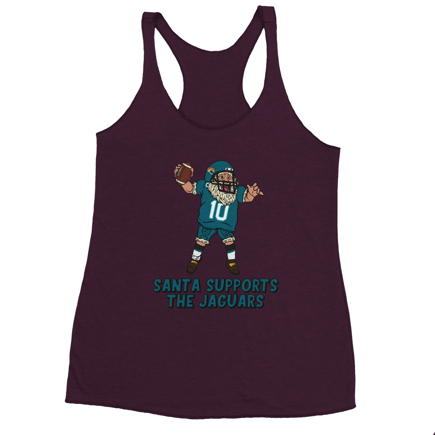 Jacksonville Jaguars Women's Racerback Santa Tank Top