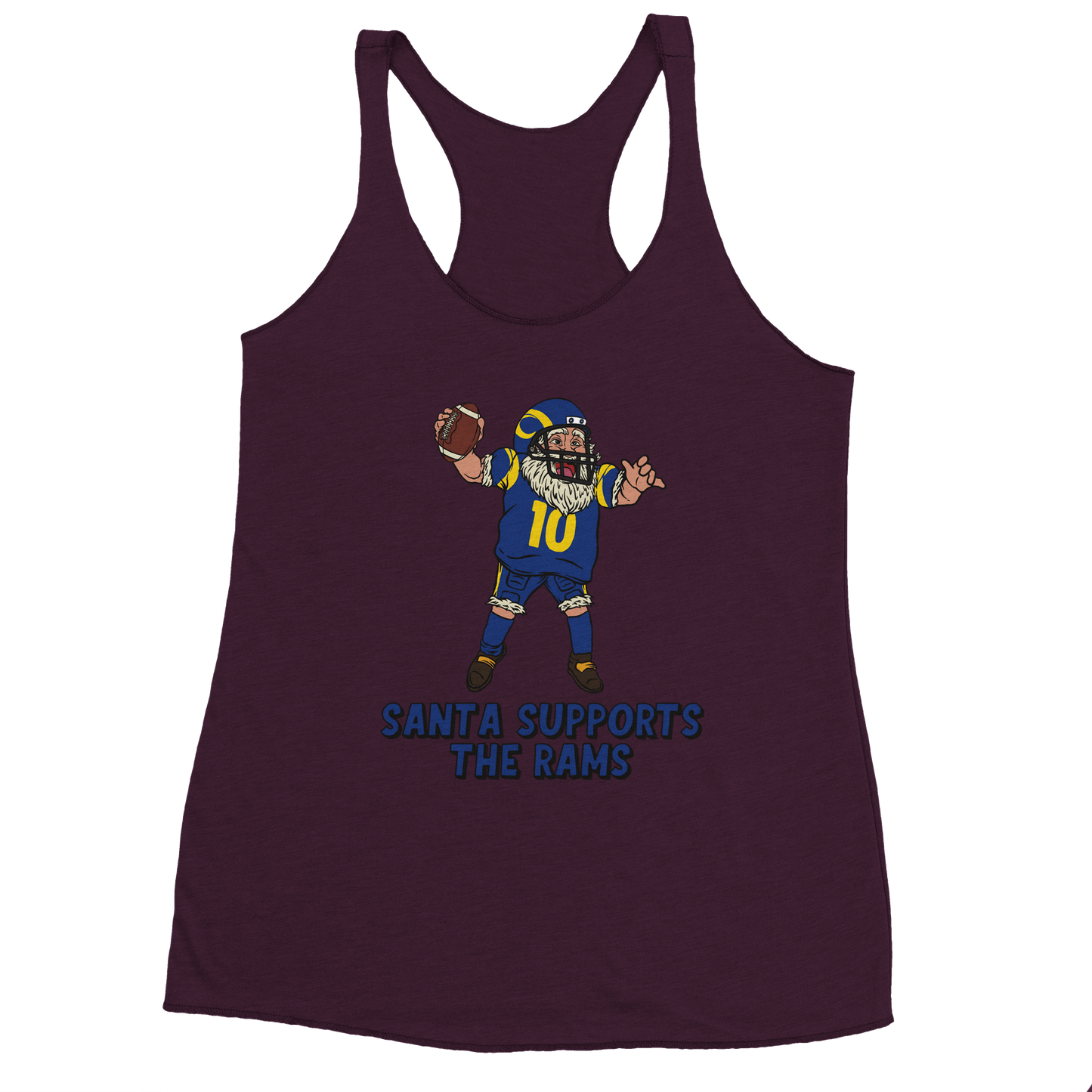 Los Angeles Rams Women's Racerback Santa Tank Top