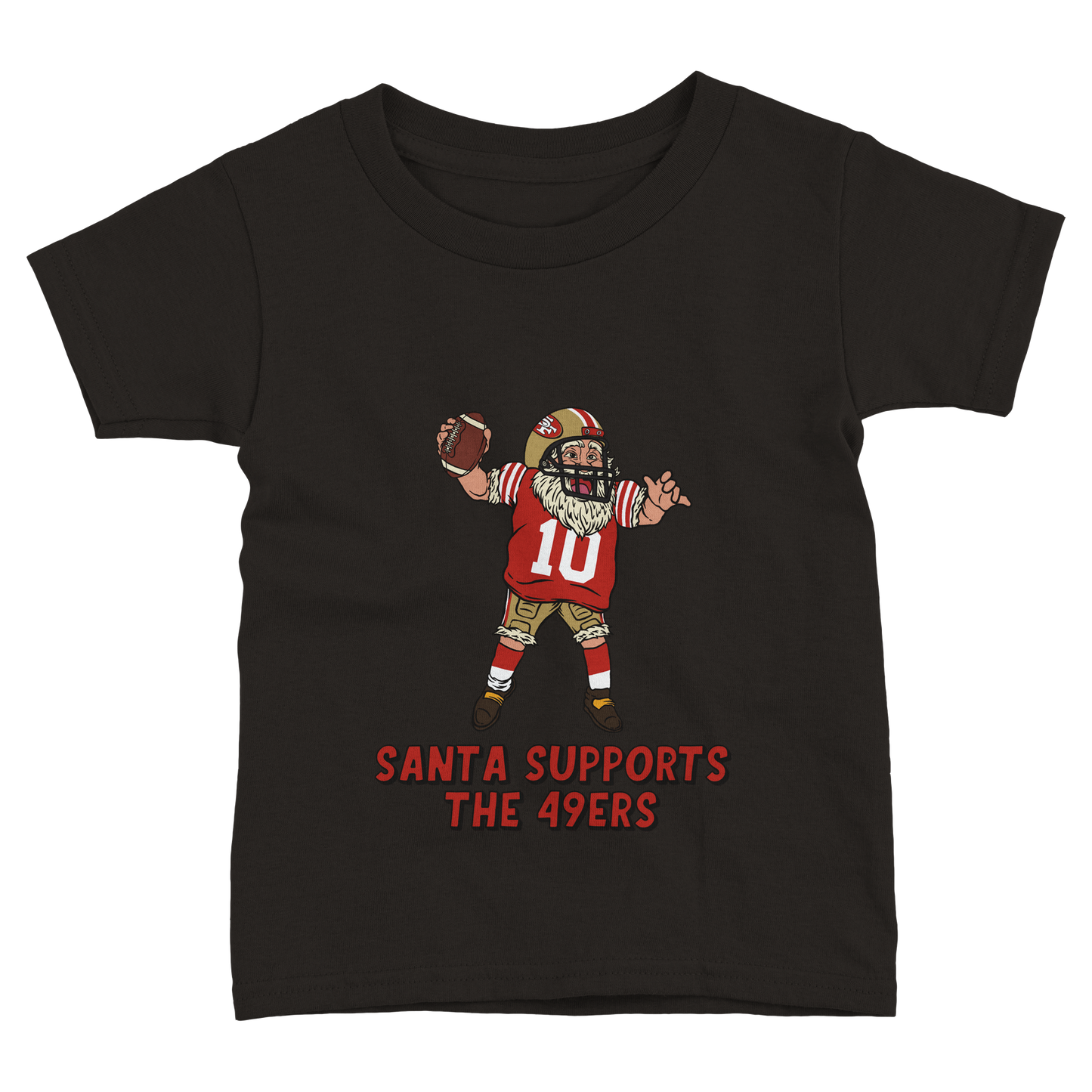 San Francisco 49ers Toddler Fine Jersey Santa T-Shirt