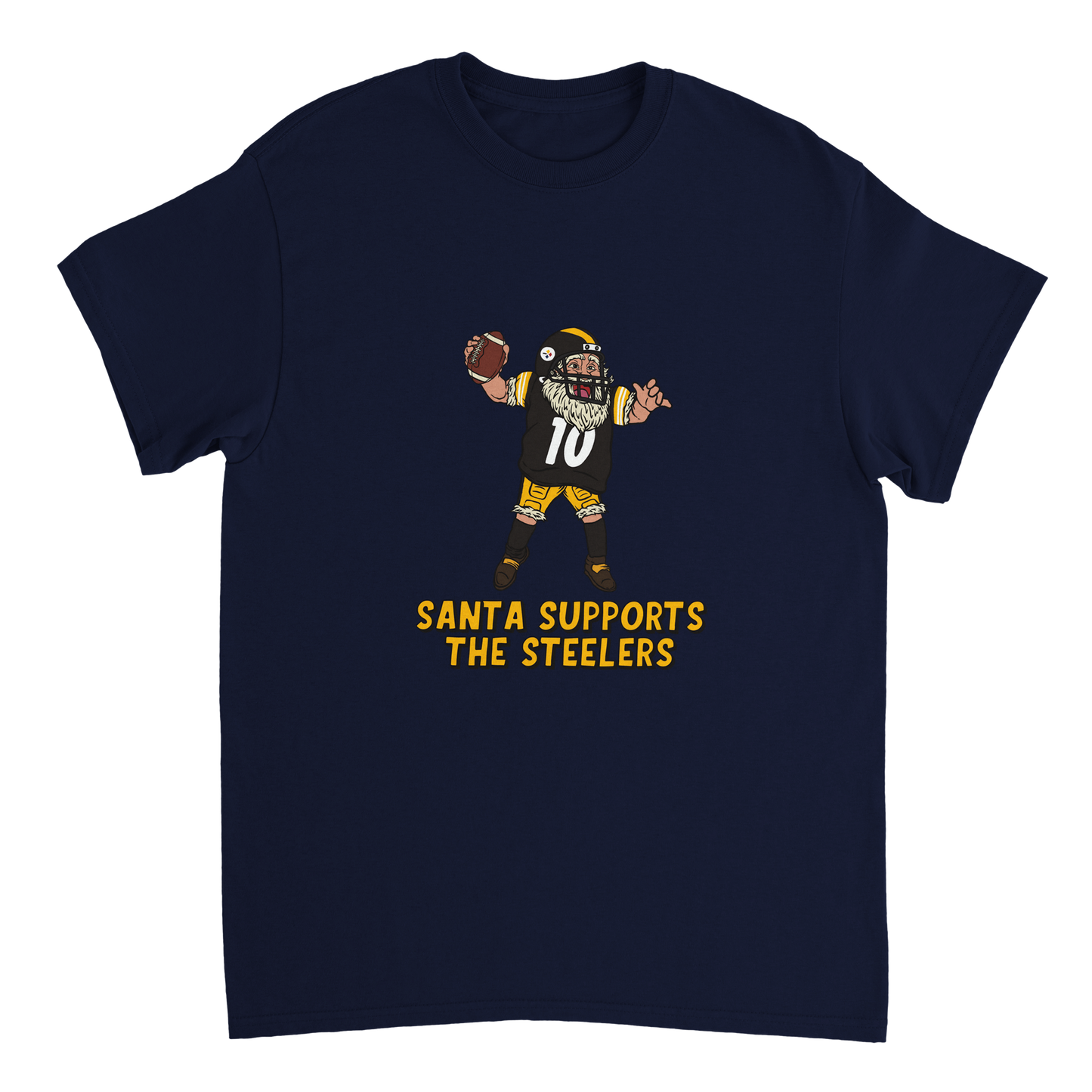 Pittsburgh Steelers Unisex Crewneck Santa T-shirt