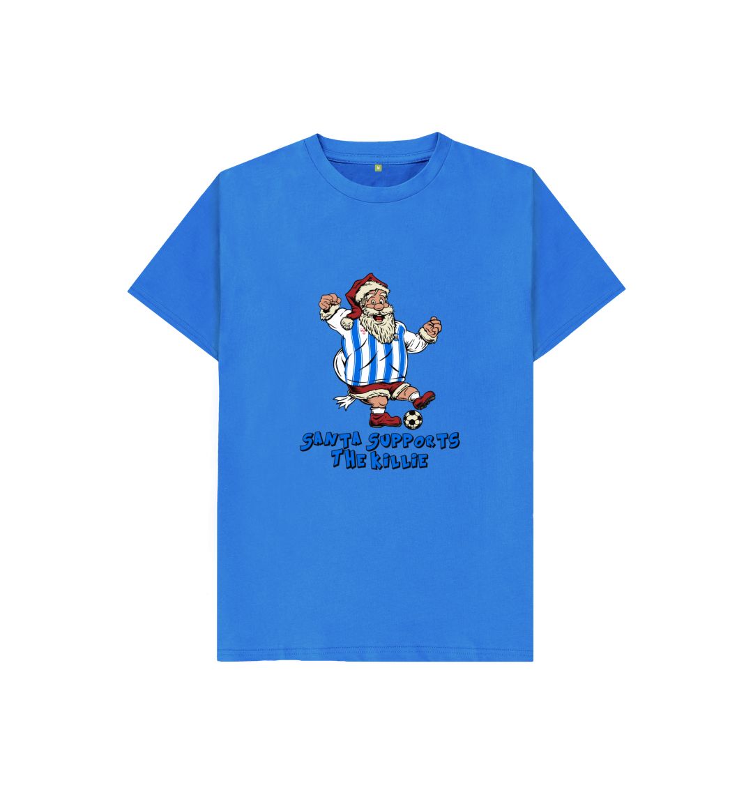 Bright Blue Kilmarnock Kids Santa T-shirt