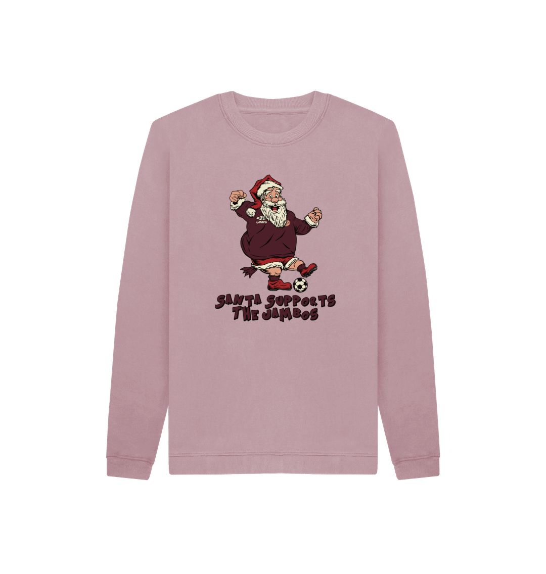 Mauve Hearts Kids Santa Jumper