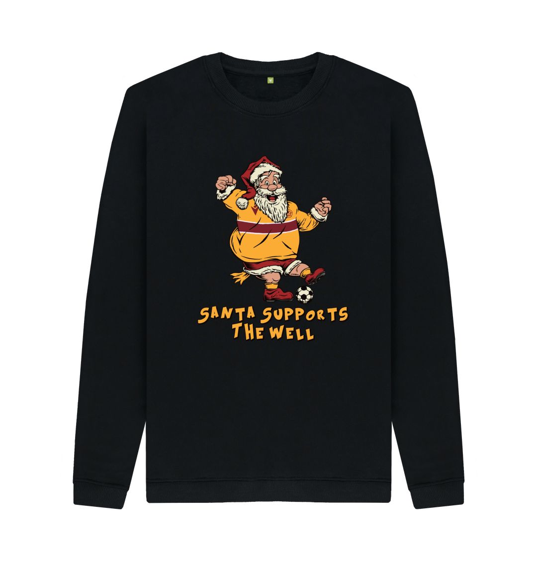 Black Motherwell Men's Santa Jumper